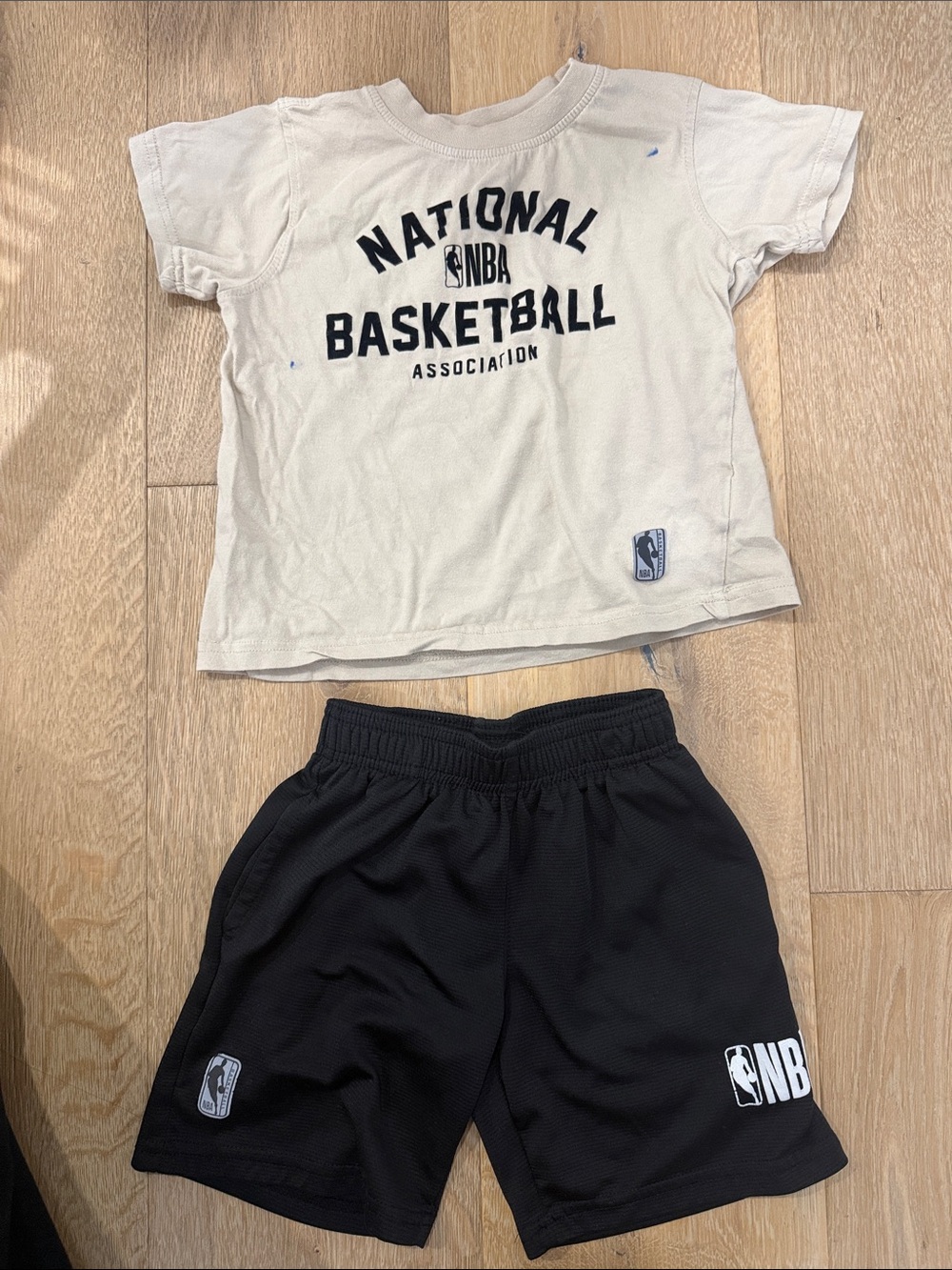 NBA Black Kids Mesh Athletic Shorts with White Logo